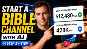 如何利用人工智能创建一个圣经主题的YouTube频道