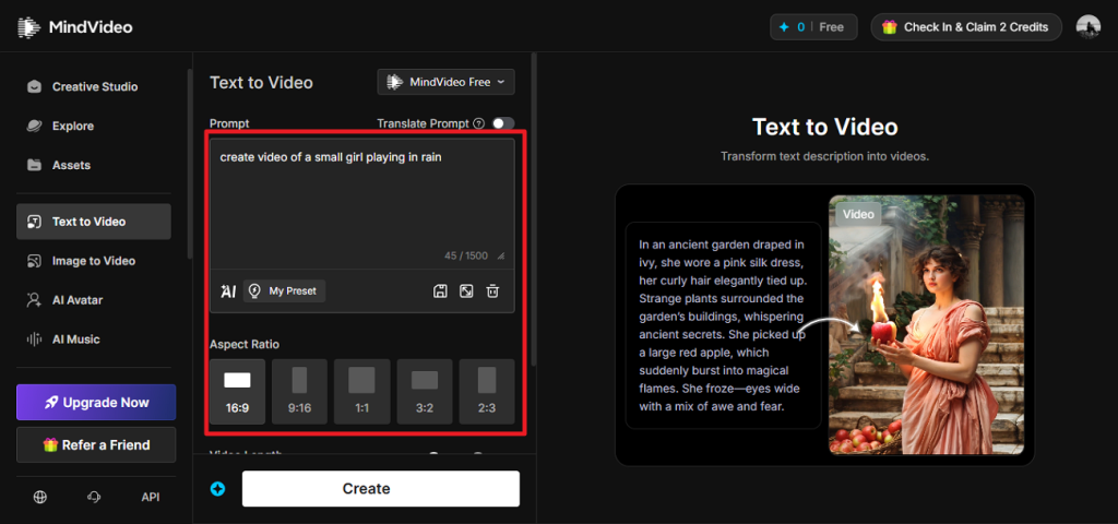 input prompt select aspect ratio
