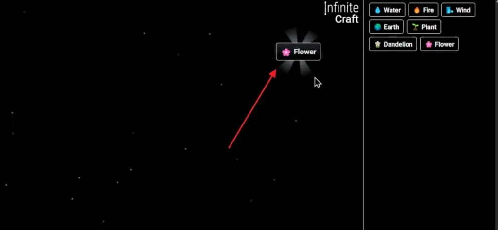 make flower in infinite craft