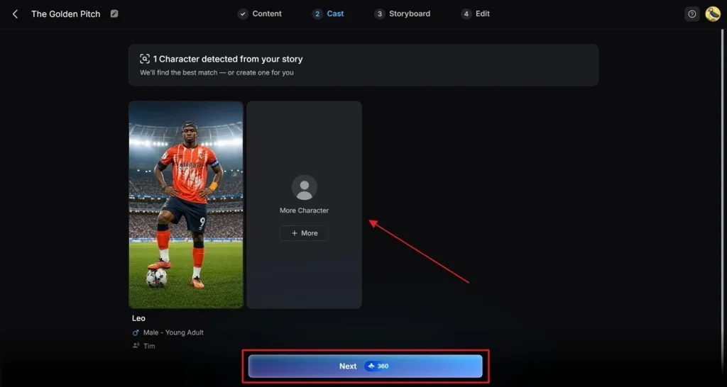 add more story character magiclight ai