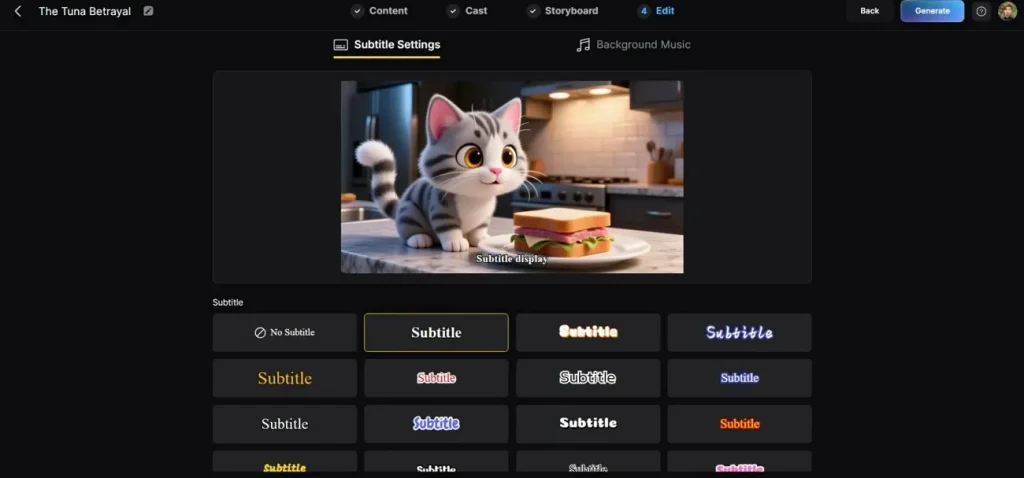customize subtitles and style