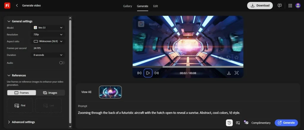 create video with adobe firefly