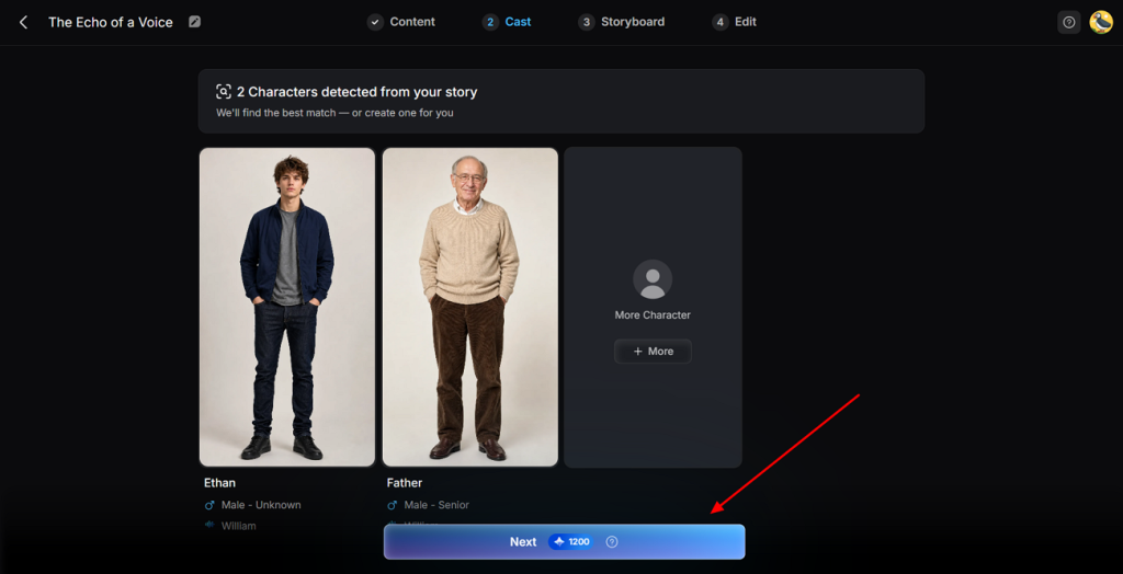 manage video character profiles