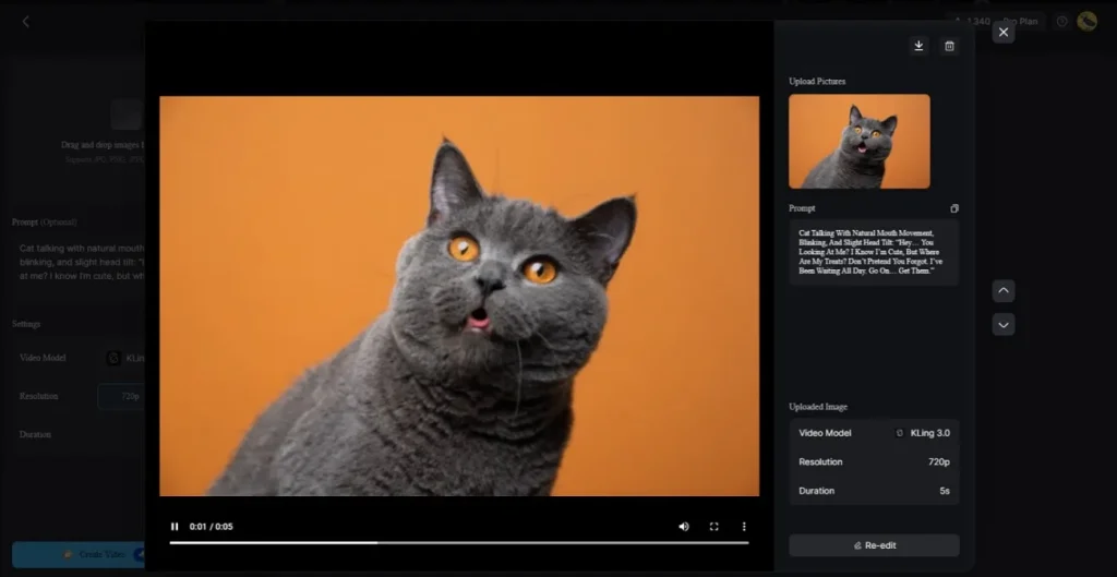 animate uploaded visual scene