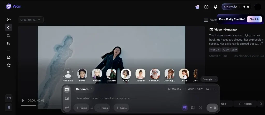generate video using wan 2.6 model