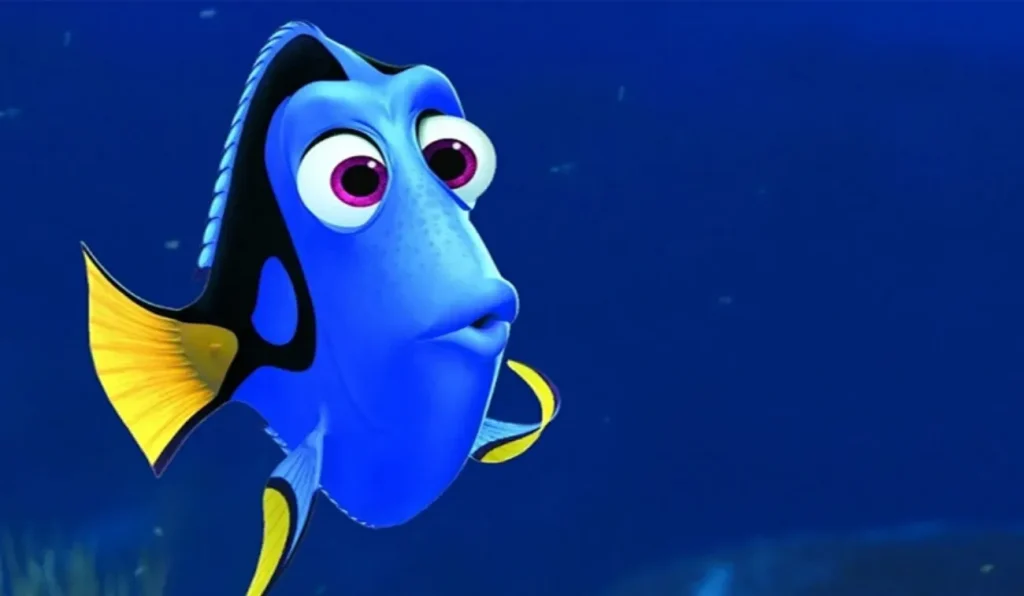 puzzled dory in ocean