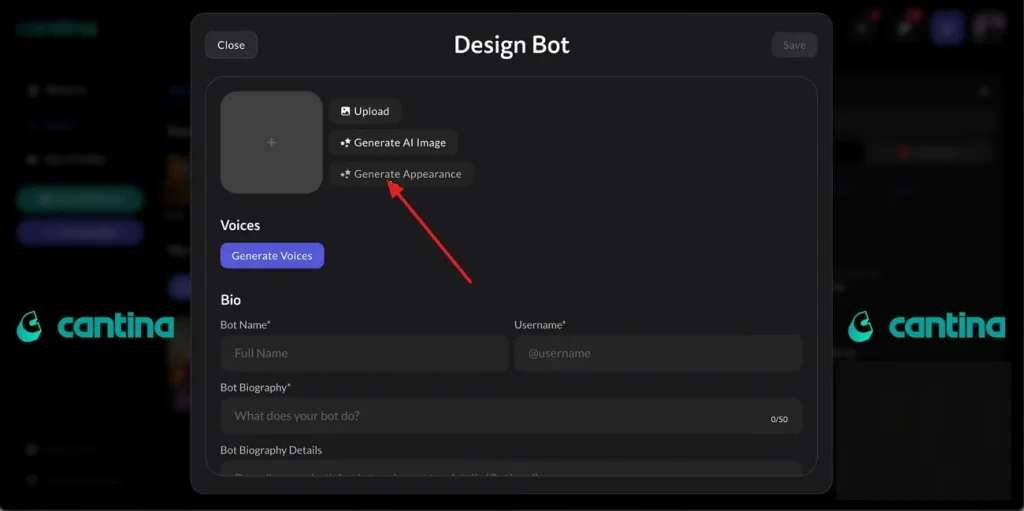 modify ai bot design