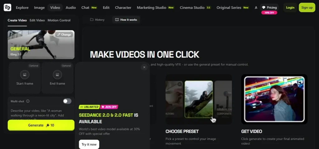 higgsfield ai cheapest video generator