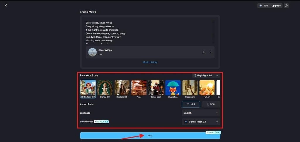 pick a style for video