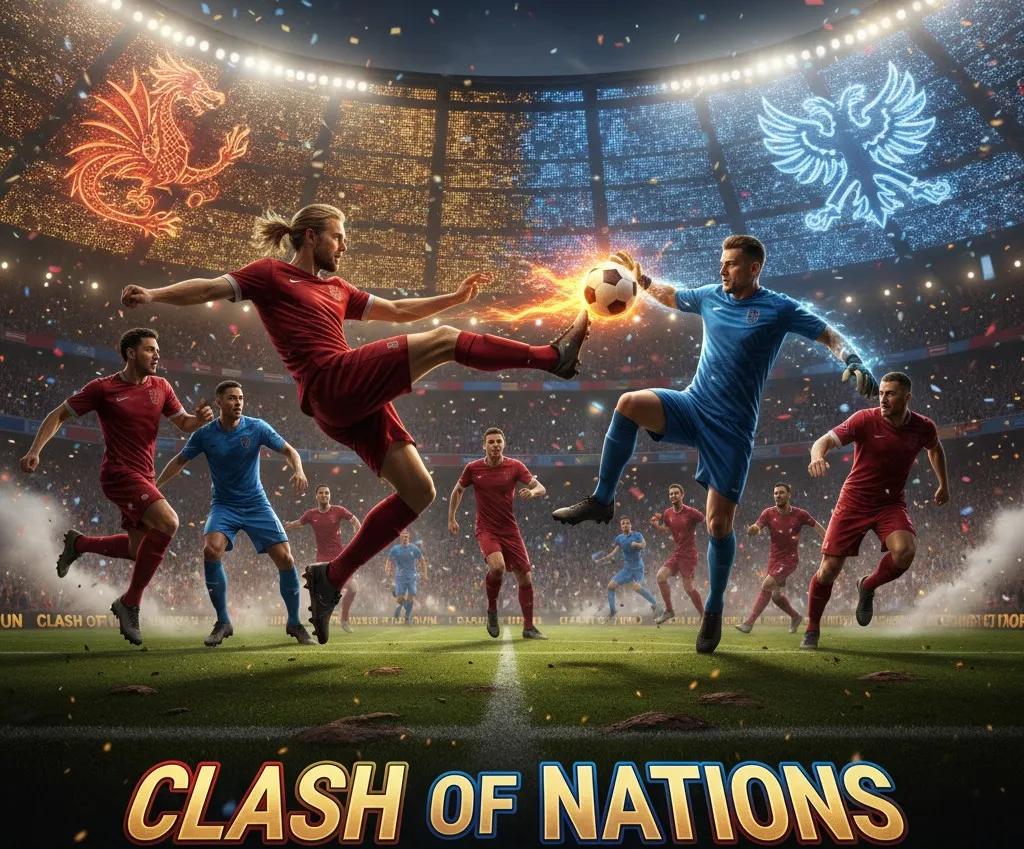dramatic football match poster