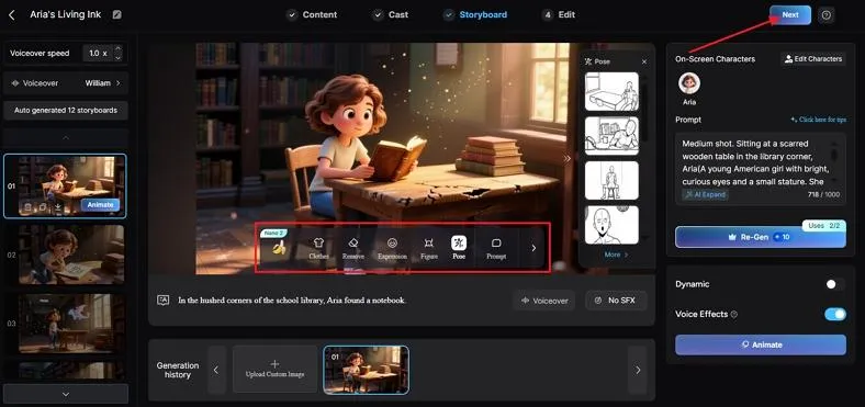 confirm ai video storyboard Magiclight