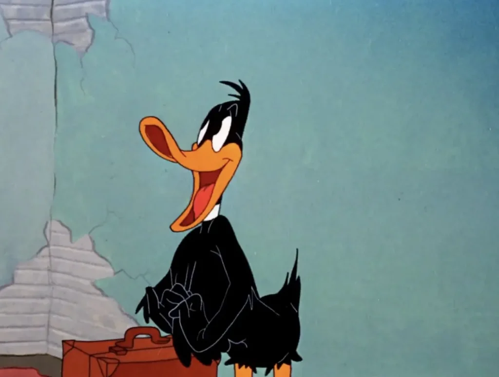 daffy duck cheerful expression