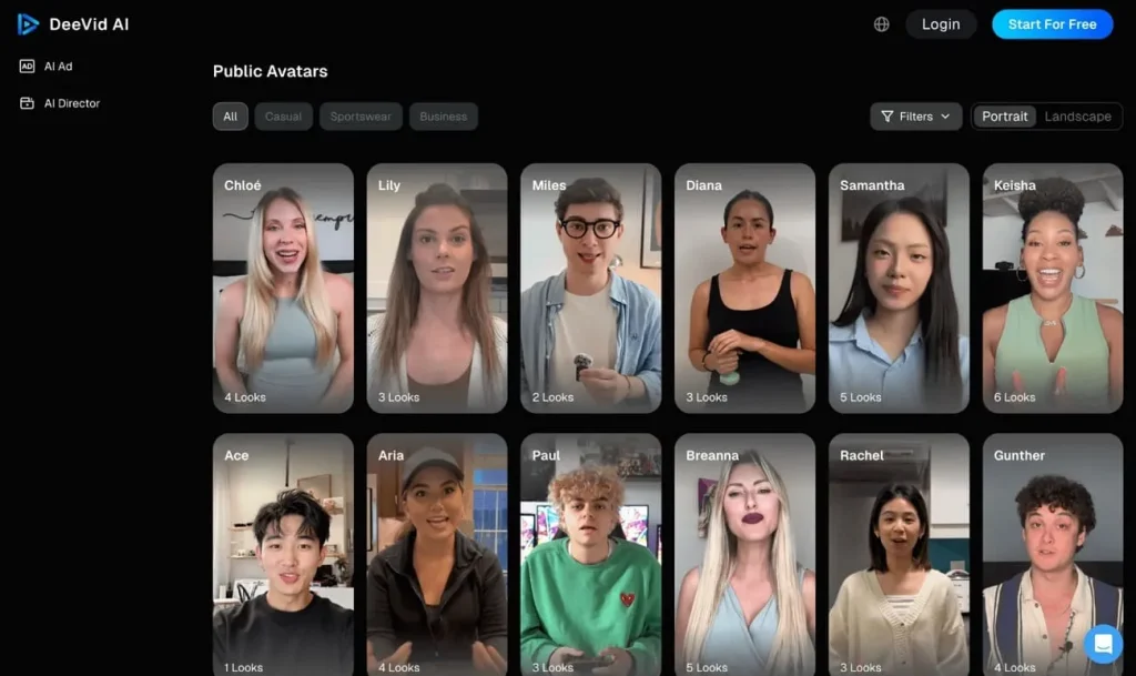 key features deevid ai video