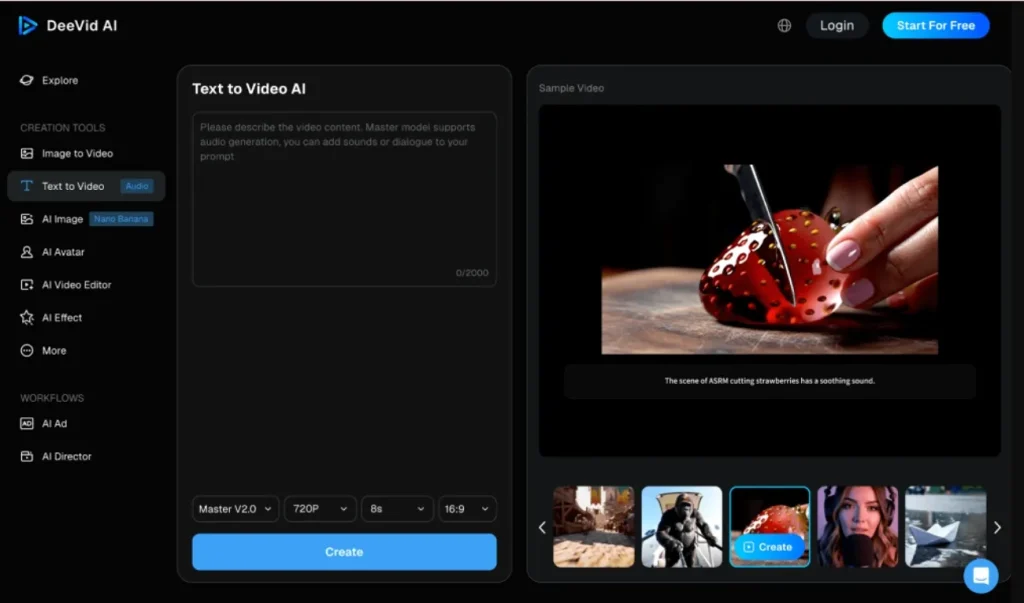 using deevid ai for video creation