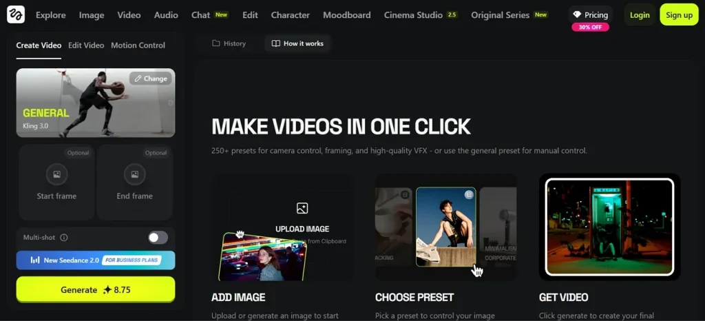 features of higgsfield ai