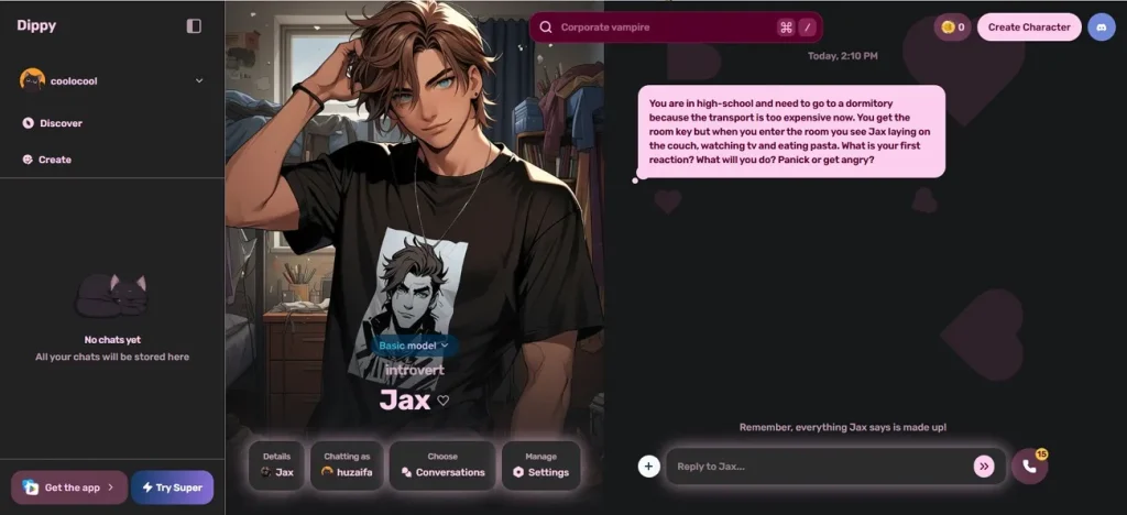 chat on dippy ai