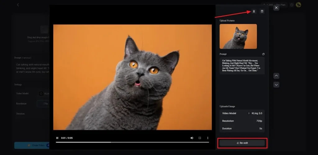 choose the download button