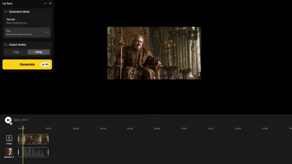 create ai lip sync video dzine