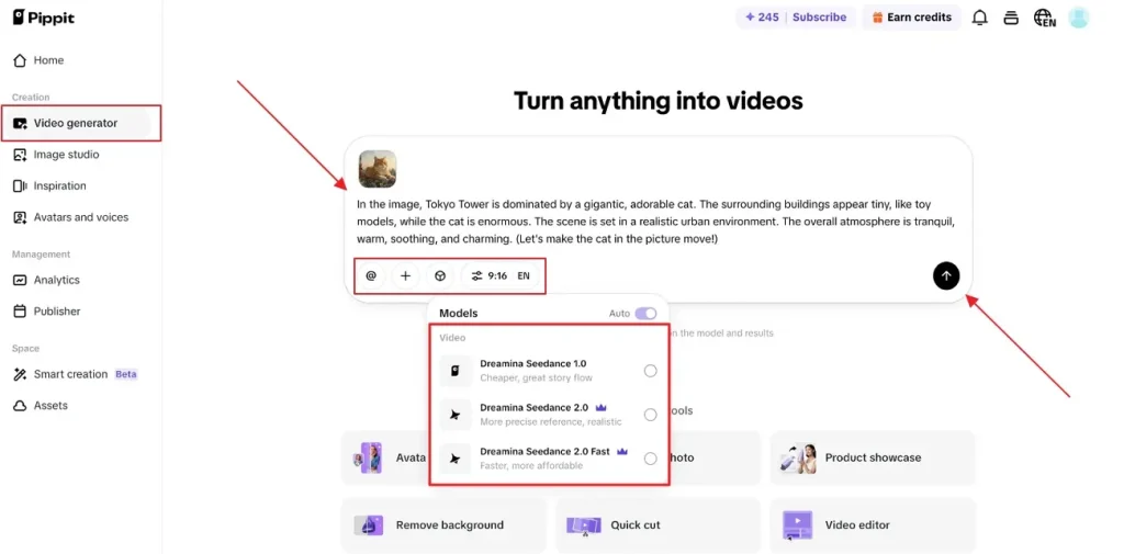 add text and customize settings