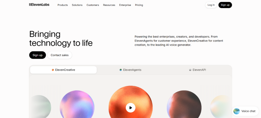 ElevenLabs AI voice generator platform