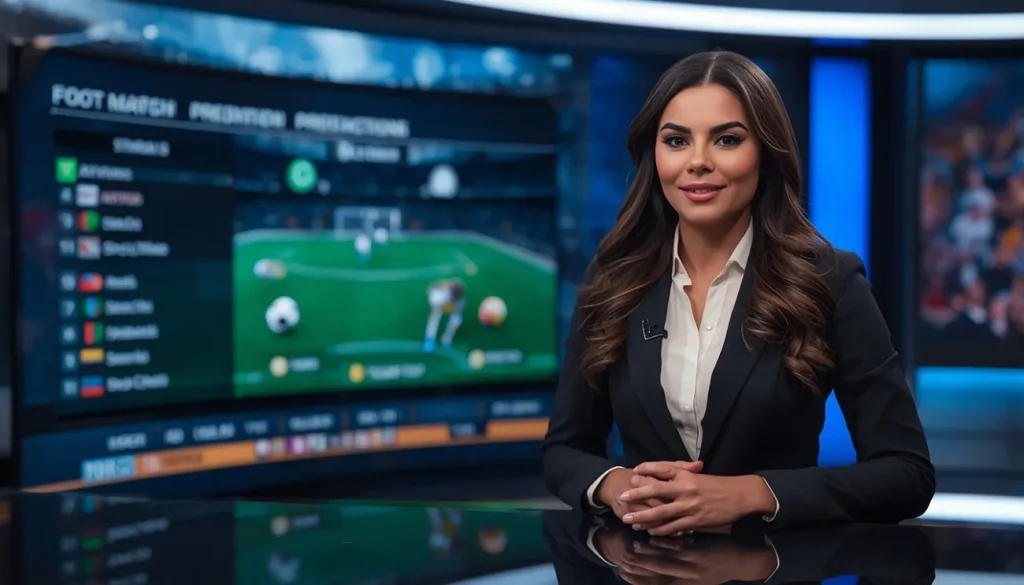 female commentator on tv
