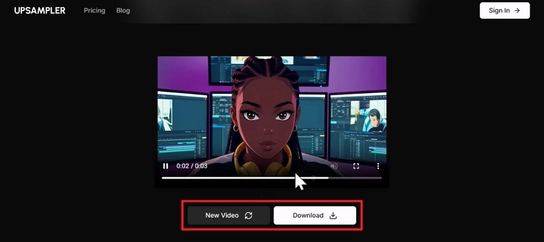 save generated video upsampler