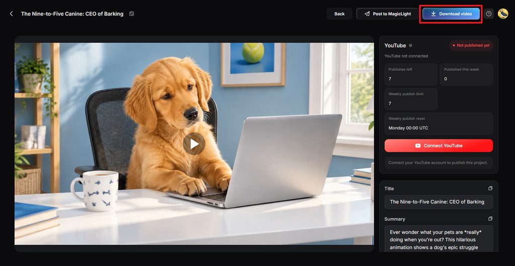 save completed meme video locally