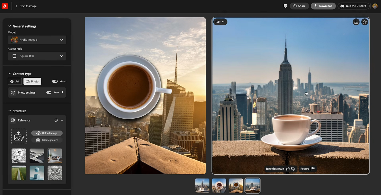 adjusting generated visuals with adobe tools
