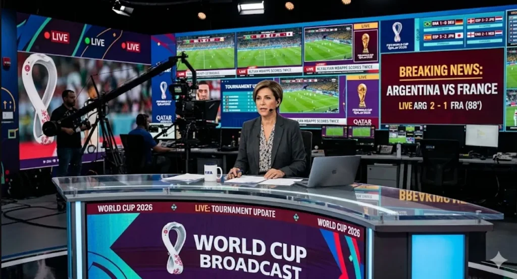 anchor covering news of fifa