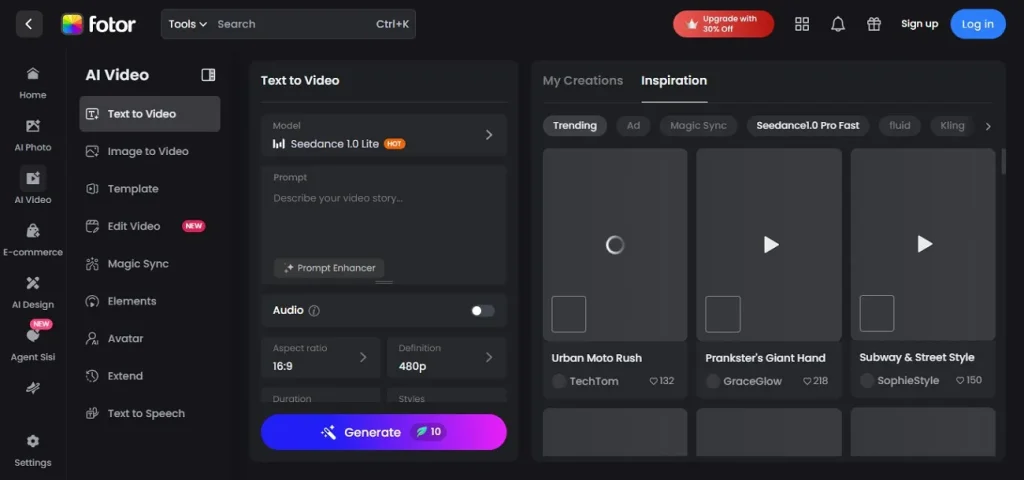 ai video generator no limit fotor