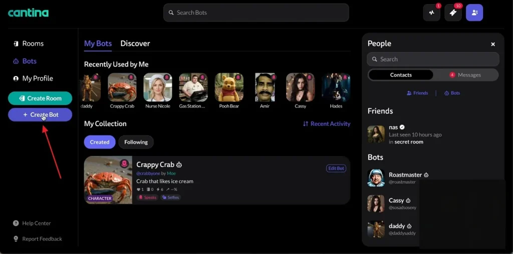 access create bot function