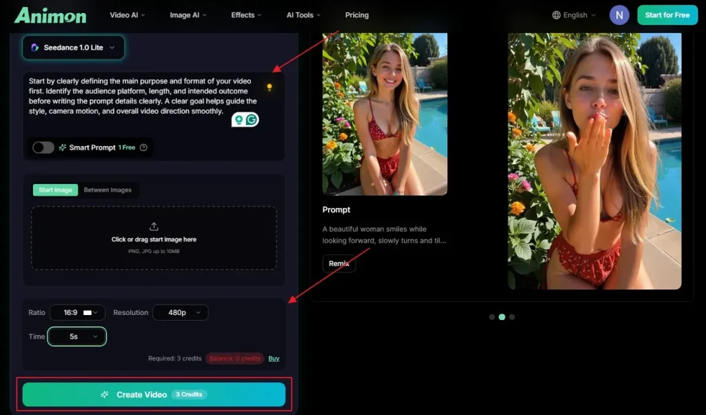create ai image from text animon ai
