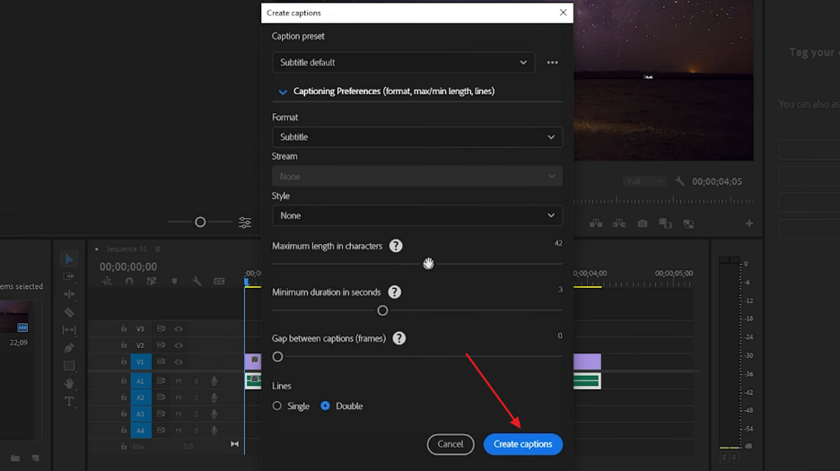 create captions in premiere pro using ai