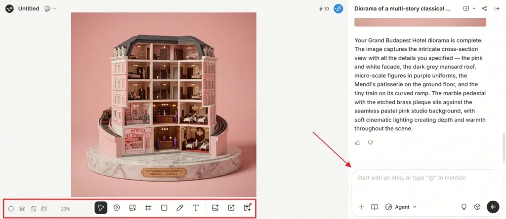 type prompt and generate visuals lovart ai