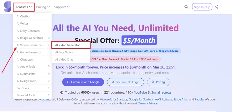 access ai video generator tool