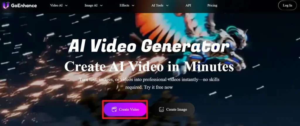 access create video button goenhance