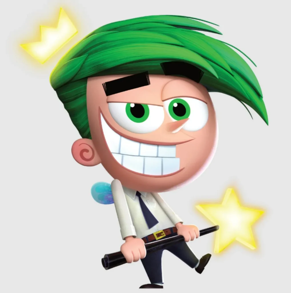 smiling cosmos with wand