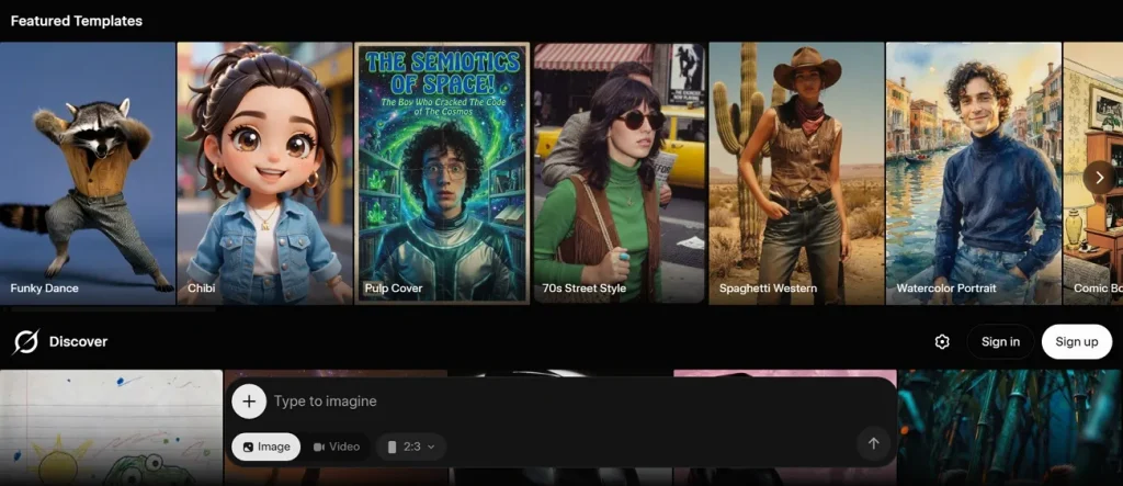 creative ai templates preview grok ai