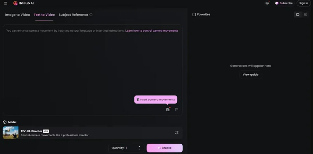 video editing interface of hailuo