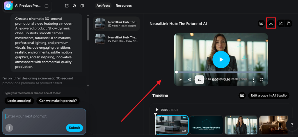 export video from heygen ai
