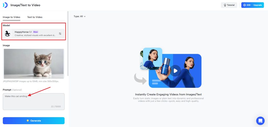 image conversion creation screen