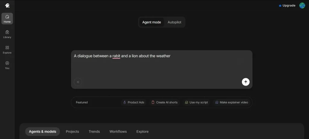 enter prompt for video invideo ai