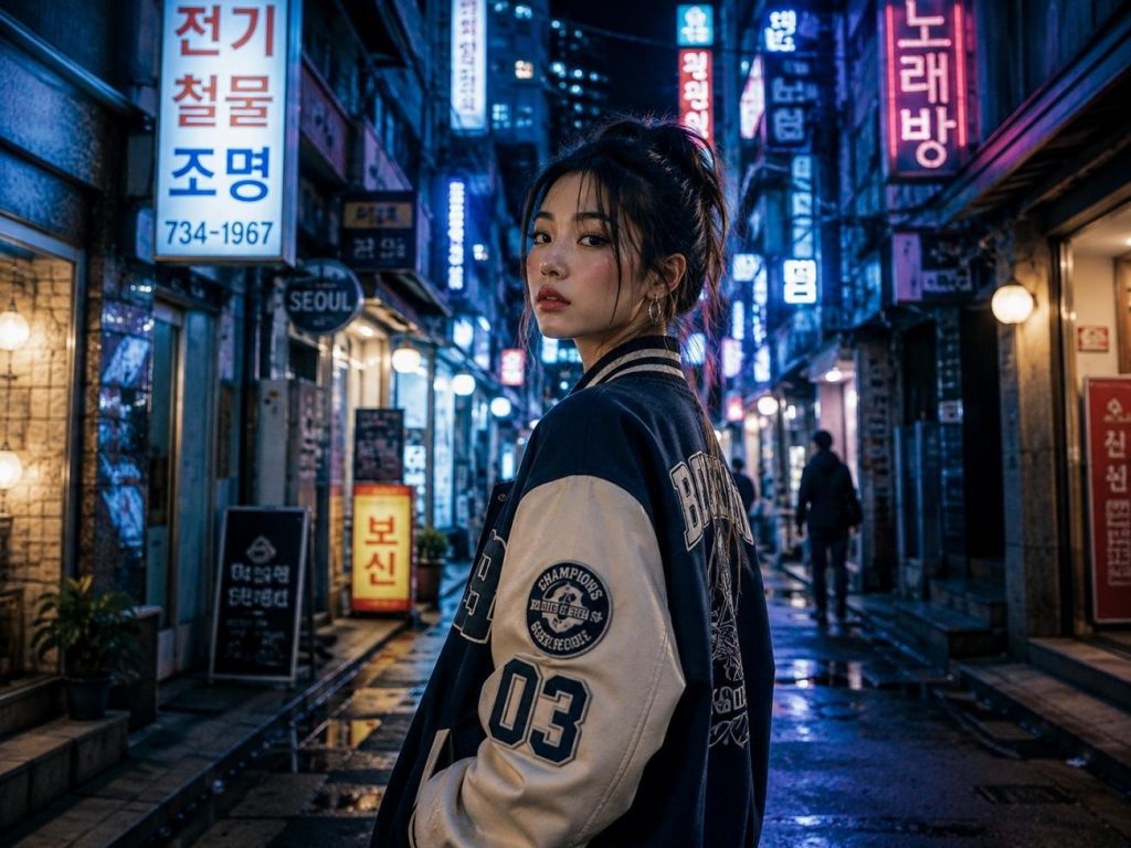 korean band fan girl mid street