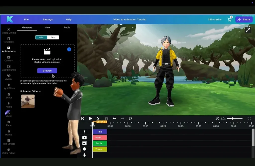 ai animation tool krikey 3d animation