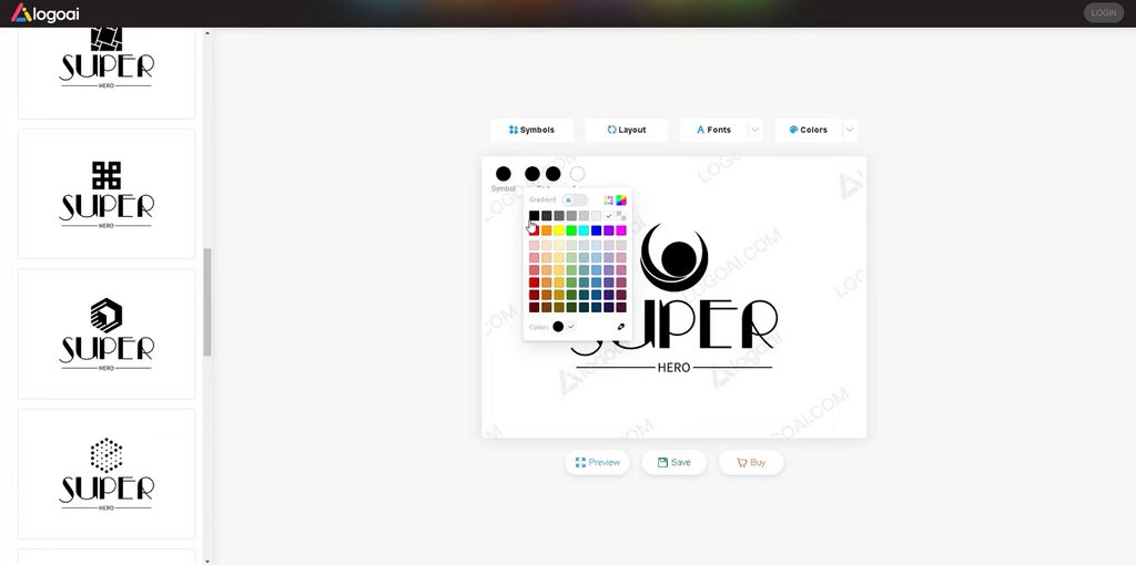comparing multiple generated brand logo concepts