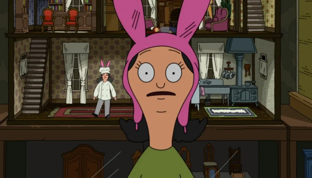 louise staring before dollhouse