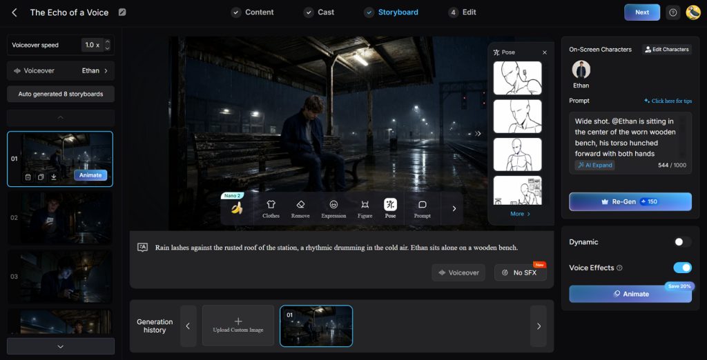 magiclight ai nano storyboard management