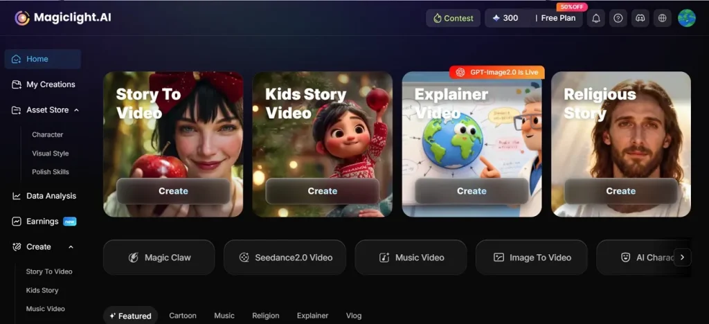 magiclight best ai text to video generators