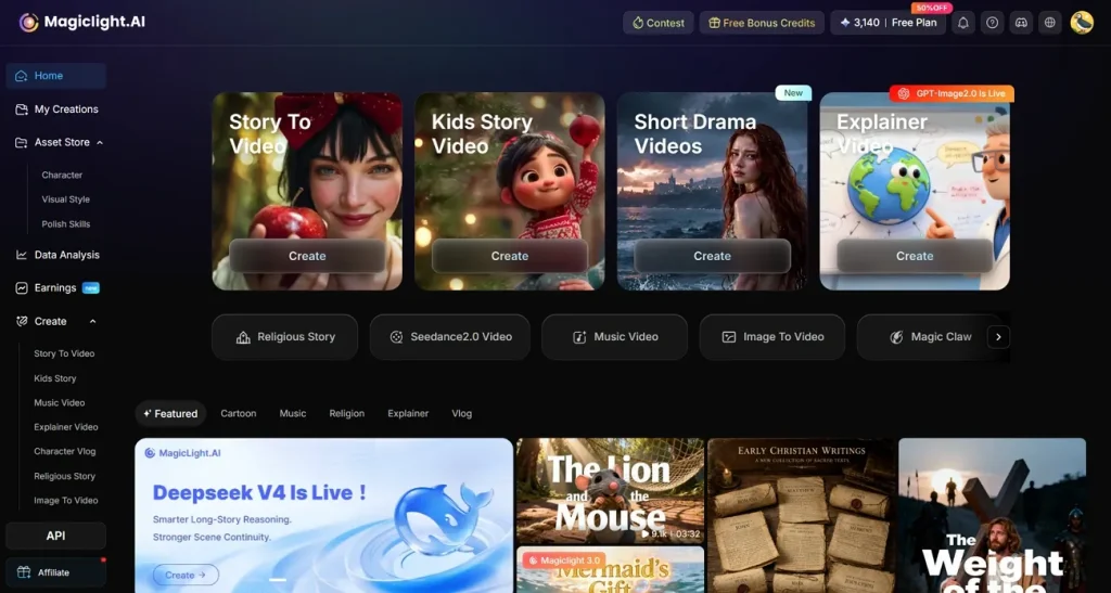 magiclight ai main page