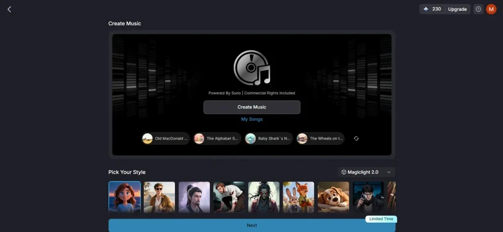 select character poses in magiclight ai